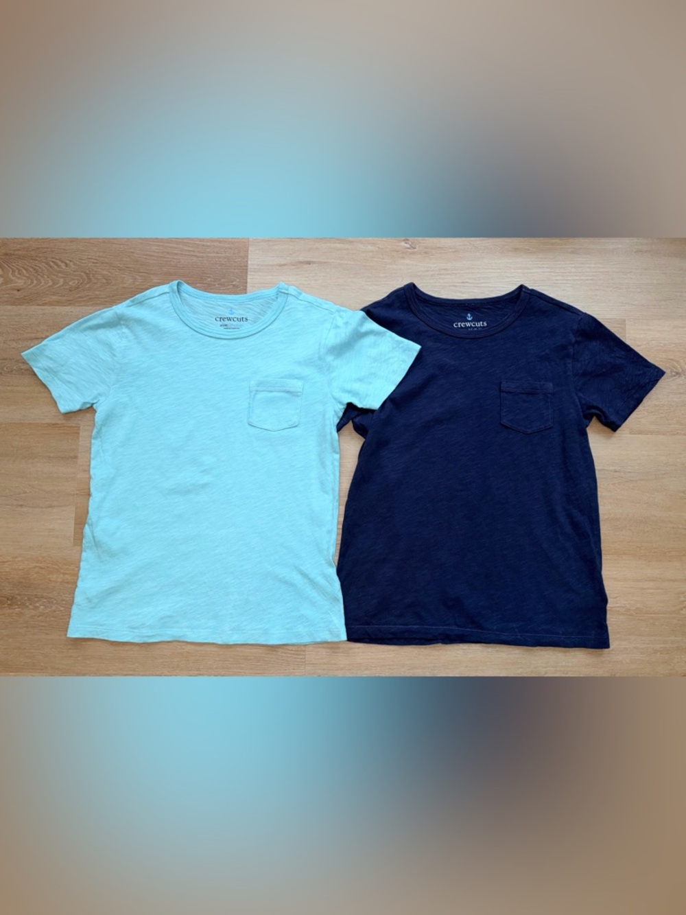 Crewcuts Boys Blue Short-Sleeve Pocket Tees